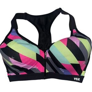 VICTORIAS SECRET SPORT KNOCKOUT UNDERWIRE SPORTS BRA 32D REFLECTIVE PRINT